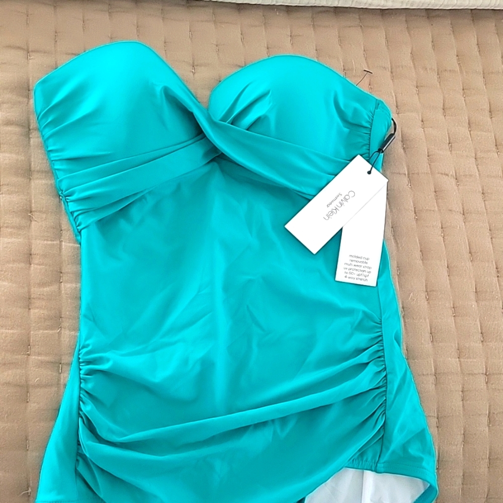 Calvin Klein one piece bathing suit (teal) size 6